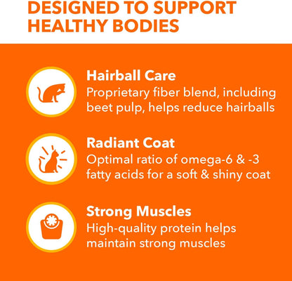 IAMS Proactive Health Adult Hairball Care Dry Cat Food with Chicken and Salmon, 3.5 lb. Bag