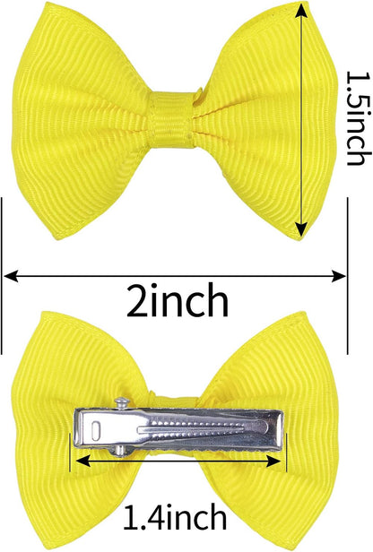 XIMA 48PCS(24pairs) Dog's Hair Bows Clips,Small Handmade Hair Accessories Bow Pet Puppy for Doggies Cat Kitten Rabbit Grooming Accessories (Mixcolors-48pcs Bows Hair Clip)