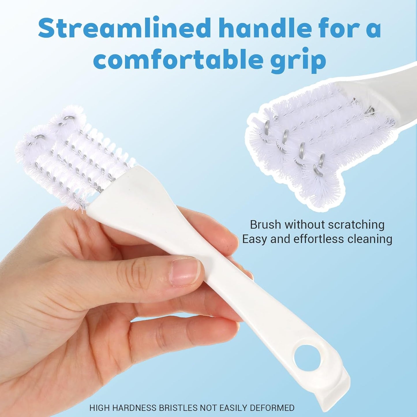 4PCS Bird Cage Cleaner Brush with Long Handle & Shovel, Durable Easy Birds Poop off Remover Tool, Small Animal Pet Cage Parrot Droppings Remover Brushes Bath Perches Cleaning Accessories