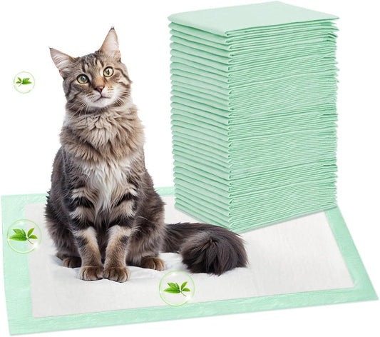 Cat Litter Box Pads 30PCS, Compatible with Tidy Cats Breeze Litter System, Fresh Scented Cat Pee Pads, Thickened & Super Absorbent, 16.9"x11.4"
