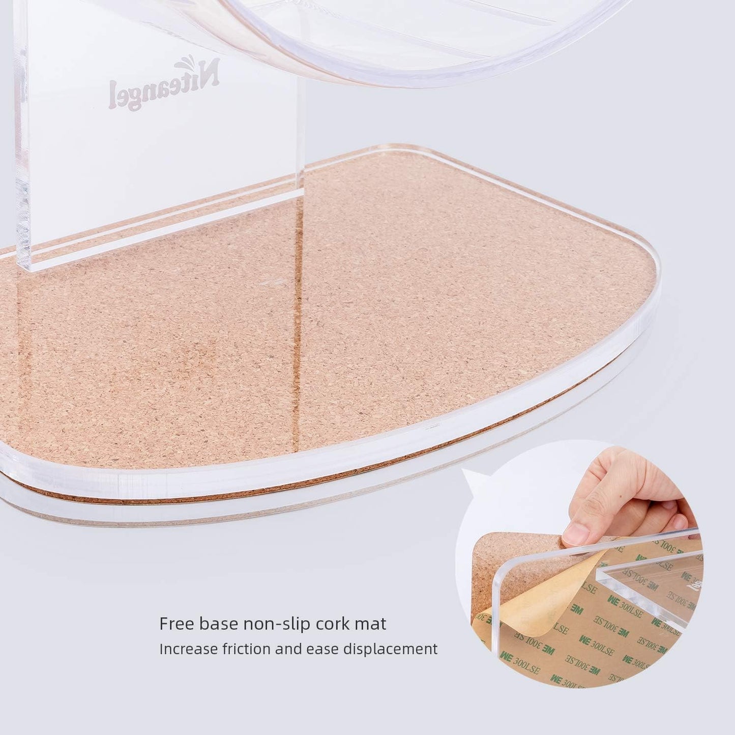 Niteangel Super-Silent Hamster Exercise Wheels: - Quiet Spinner Hamster Running Wheels with Adjustable Stand for Hamsters Gerbils Mice Or Other Small Animals (M, Pink)