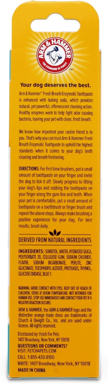 Arm & Hammer for Pets Clinical Care Dental Enzymatic Toothpaste for Dogs | Soothes Inflamed Gums | Safe for Puppies | Fresh Breath Vanilla Ginger - 72 Pack