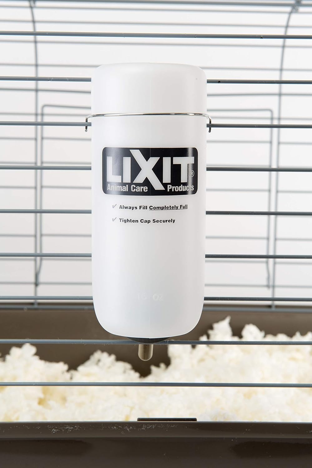 Lixit Wide Mouth BPA-Free Cage Water Bottles for Rabbits, Ferrets, Guinea Pigs, Rats, Chinchillas, Hamsters, Mice, Hedgehogs, Gerbils and Other Small Animals. (Translucent, 16 Ounce)