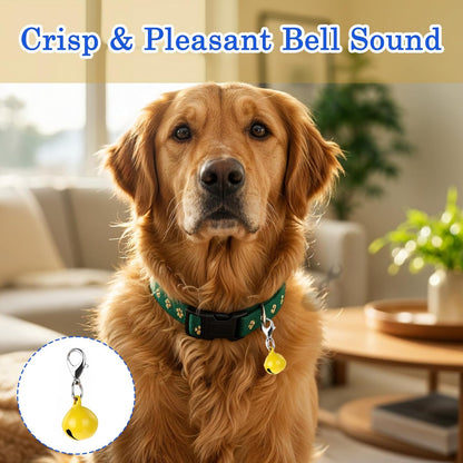 10PCS Extra Loud Cat & Dog Bells, Small Pet Collar Bell Made of Sturdy Metal, Bells for Dog Training to Go Outside, Pet Tracker, Color Pets Bell Gifts Doggy Cat Collar Charms (10 Color)