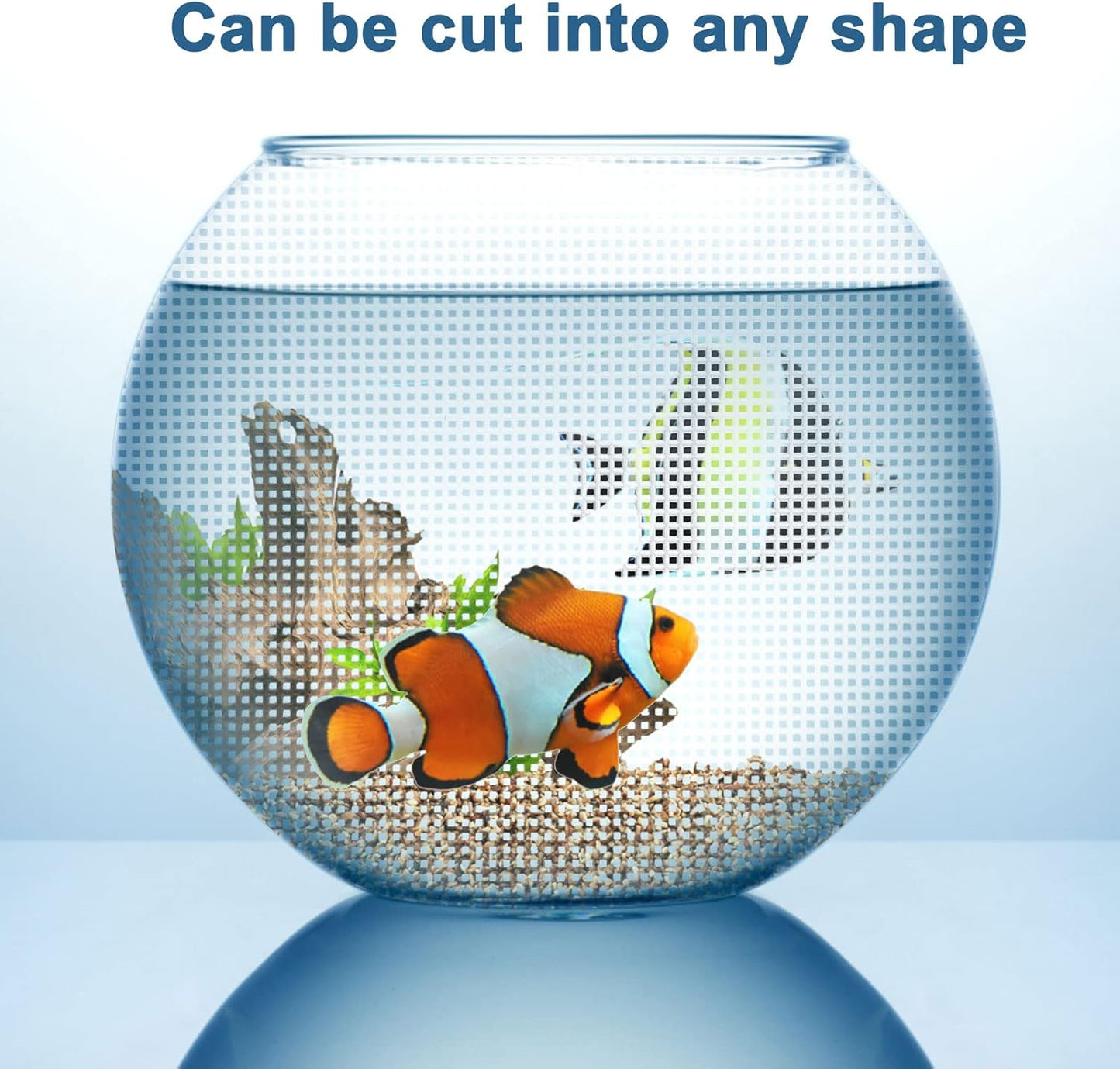 Cuyacili 2 Pack Fish Tank Divider, Plastic Grid Cuttable Grid Plate Fish Separator with 12 Suction Cups DIY Designed Clear Easy to Bent 10 * 13in