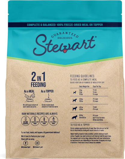 Stewart Raw Naturals Freeze Dried Raw Dog Food or Meal Topper, Lamb & Vegetables Recipe, 32 Ounce Bag, Complete and Balanced Nutrition (Pack of 4)