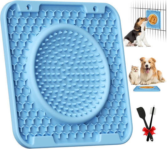 Dog Lick Mats for Large Dogs and Cats,Thicker BPA Free 3 in 1 Lick Mat Crate Training Aid for Puppies,Dog Lick Bowl,Peanut Butter Licking Pads for Dogs Boredom and Anxiety Relief
