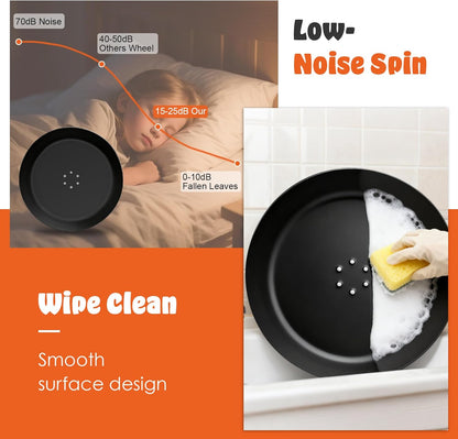 Enhanced 15" Aluminum Alloy Exercise Wheel for Chinchillas, Ultra-Quiet Noiseless Running Wheel with Wide Track for Hamsters, Hedgehogs, Squirrels and Other Small Pets, Durable Easy-Clean Design