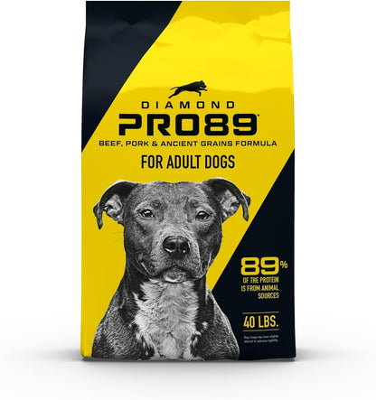 Beef, Pork and Ancient Grains Dry Dog Food Formula with High Protein, Probiotics, and Premium Ingredients