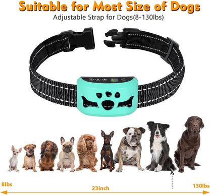 Dog Bark Collar, Anti Bark Collars for Large Medium Small Dogs with 7 Level Sensitivity Adjustable and 4 Stop Barking Modes, Rechargeable Bark Collar No Shock for Dogs with Beep Vibration Shock