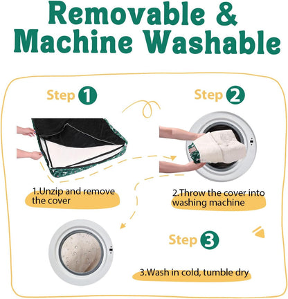 Washable Orthopedic Large Dog Bed - Removable Orthopedic Foam Dogs Beds with Bolsters Waterproof Large Dog Bed and Non-Slip Bottom Extra Large Dogs Beds Sofa