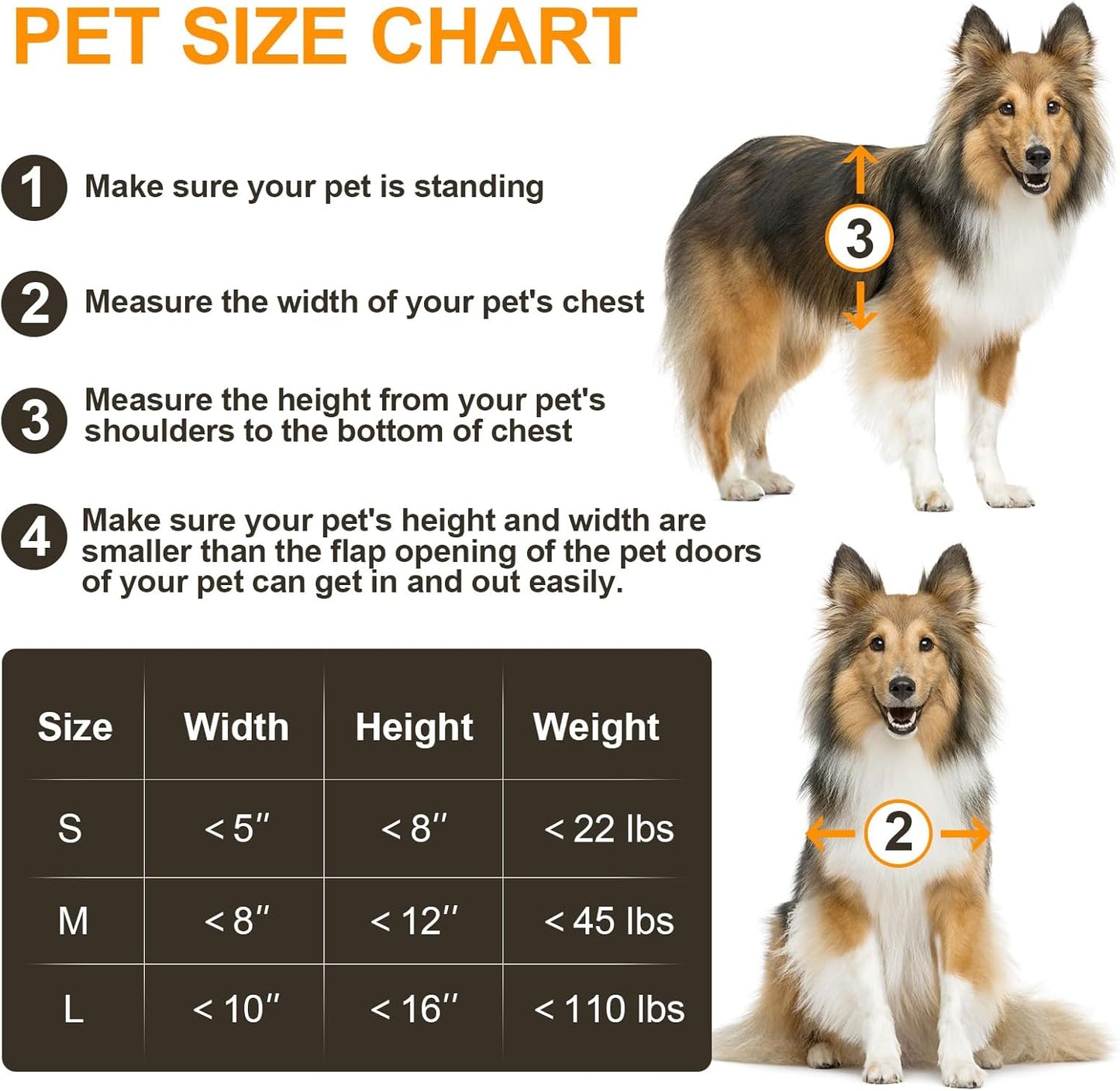 Dog Door for Wall, All Aluminum Large Doggy Door Doggie door, Pet Door Easy to Install, 2 Magnetic Flaps Energy Efficient, Wide Telescoping Tunnel for Interior & Exterior Walls, Pet Up to 110 Lb-Black