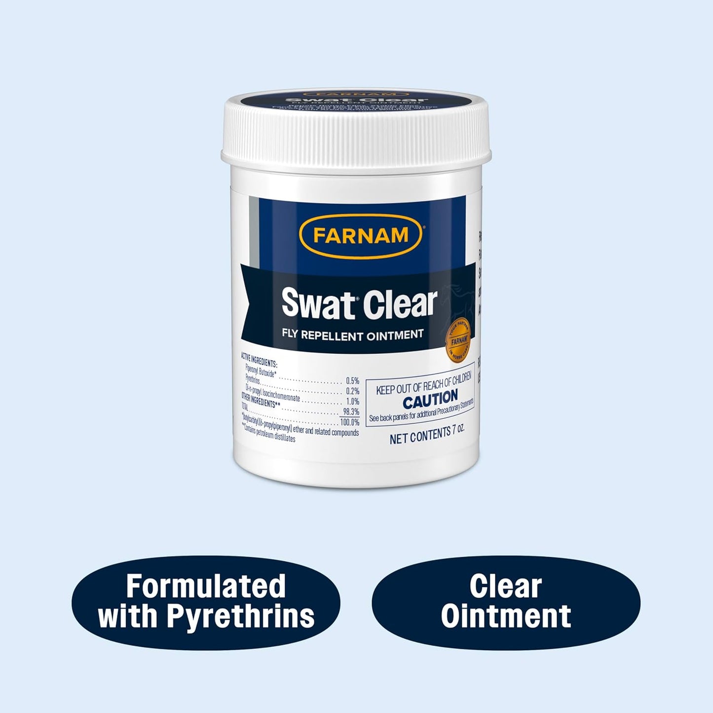 Farnam Swat Fly Repellent Ointment for Wounds, Sores, Scratches and Abrasions, 7 oz