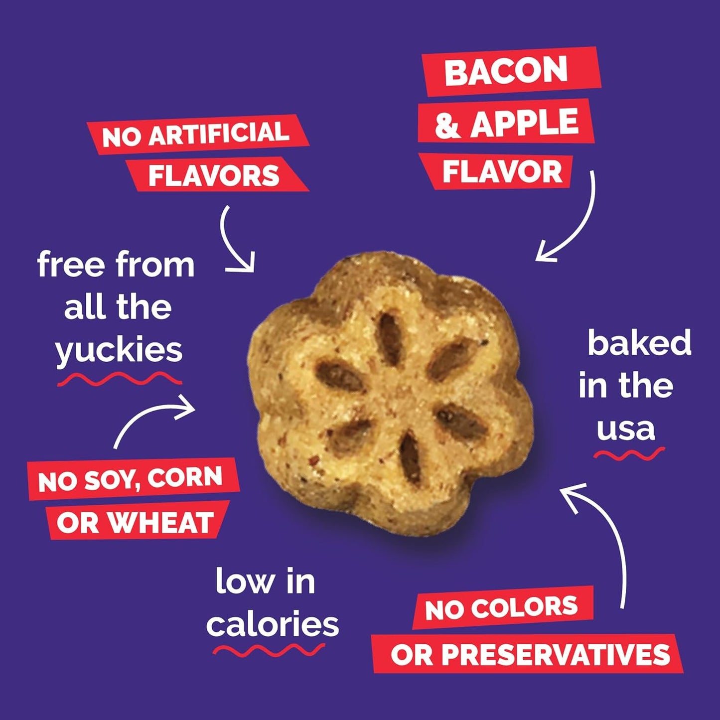 Fruitables Skinny Mini Dog Treats, Healthy Sweet Potato Treat for Dogs, Low Calorie & Delicious, Puppy Training, No Wheat, Corn or Soy, Made in the USA, Bacon and Apple Flavor, 5oz