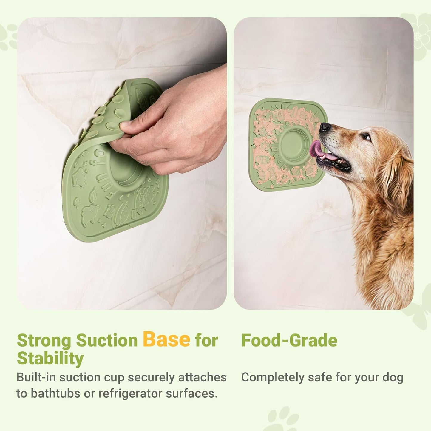 Silicone Volcano Lick Mat for Dogs with Suction - Dog Cat Lict Mat to Keep Them Busy - Puppy Lick Mat for Anxiety Relief (Blue and Yellow)