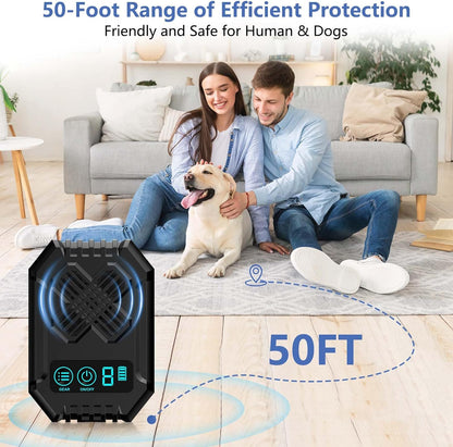 Anti Barking Devices, Dog Bark Deterrent Device 3 Adjustable Modes, Ultrasonic Dog Bark - Rechargeable Long Range 50FT Dogs Barking Control Devices for Indoor Outdoor