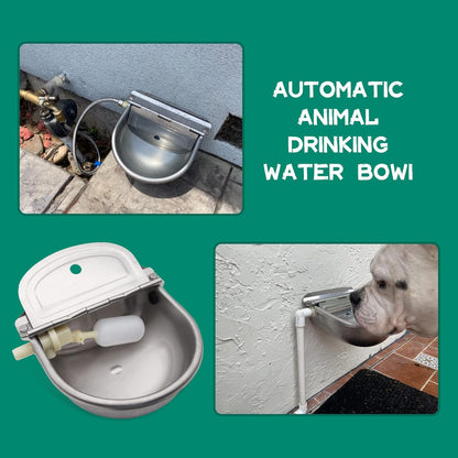 Automatic Cow Drinking Water Bowl,304 Stainless Steel Animal Waterer Bowl for Horse,Goat,Pig,Dog, with 1/2 Float Valve (Water Pipe not Included)