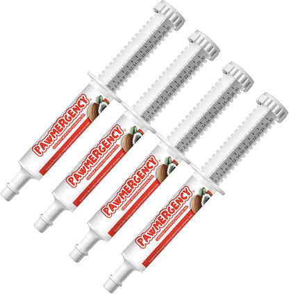 PawMergency – Activated Charcoal First Aid Kit Emergency Rescue 4 Pack for Dogs, Cats, Puppy & Pet Poison Kit, Camping Survival Remedy Essential, Oral Anti Diarrhea Digestive Absorb Toxins (30mL)