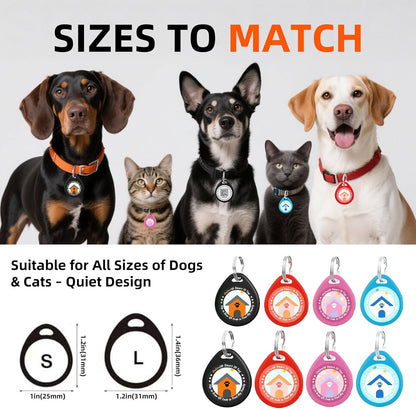 1 Pack Personalized Cat Tags,QR Code Pet ID Tags with Online Profile systerm,Editable Any Names and Phone numbles,Pink,S