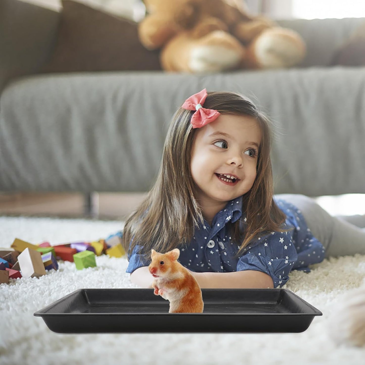 Garneck Dog Crate Replacement Tray 13.38X10.23 Inch Plastic Pet Cage Liner Pan for Dogs Rabbits Cats Small Animals