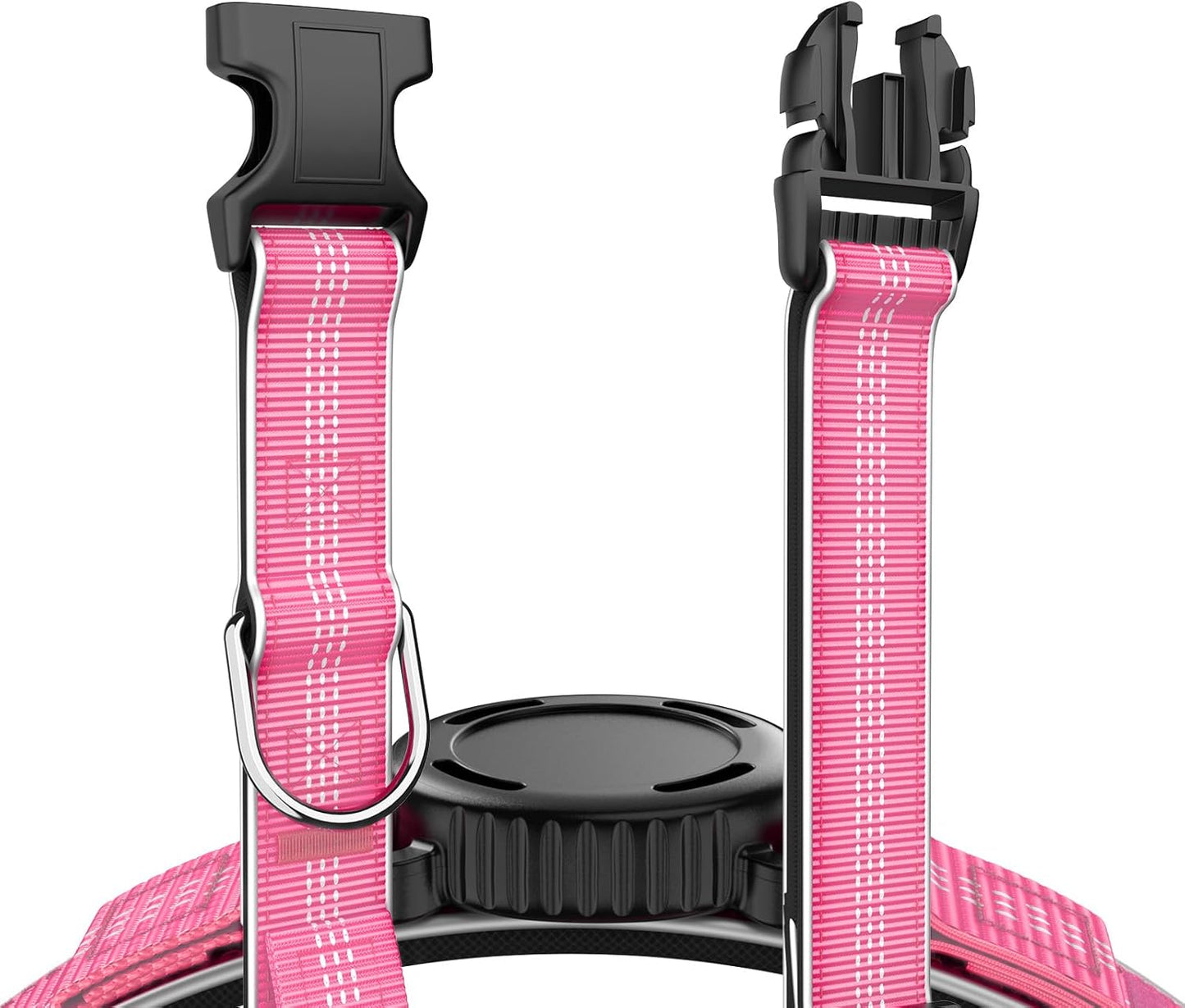 Waterproof AirTag Dog Collar - Reflective Comfortable Dog Collars with Air Tag Holder - GPS Dog Tracker Collar with Quick Easy Install - for Large Medium Small Dogs(Pink, S)