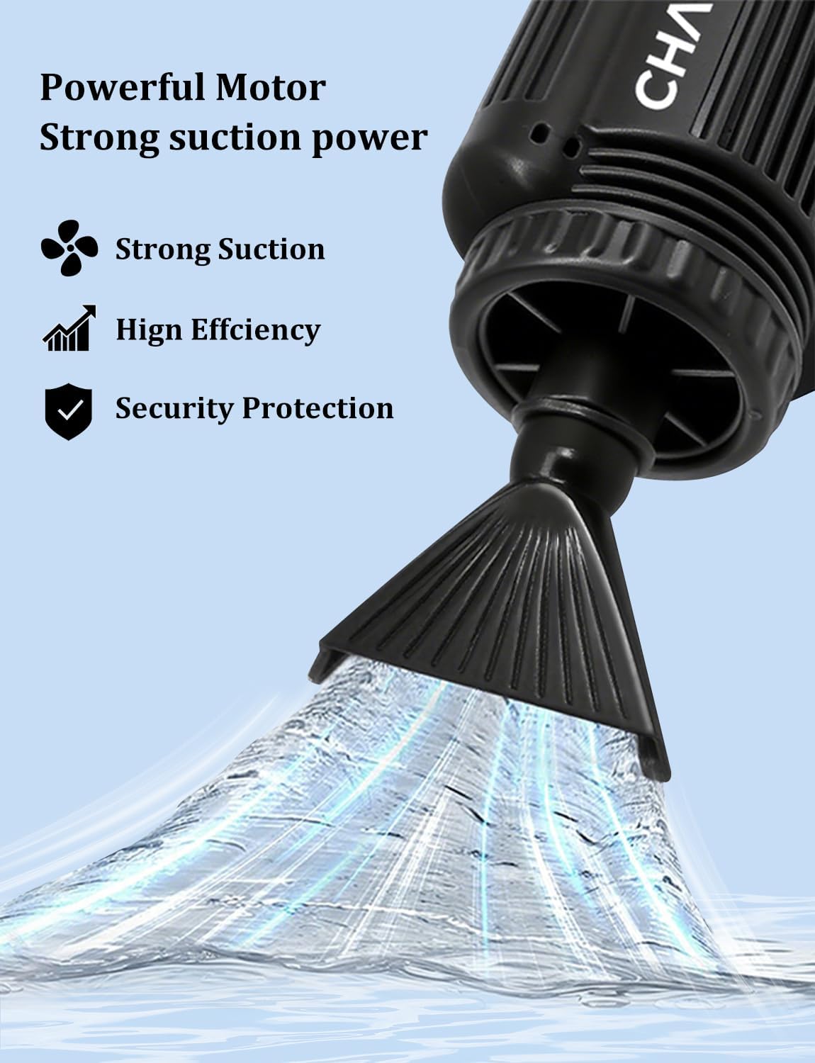 Electric Aquarium Gravel Cleaner [2025Edition] Removable Fish Tank Vacuum Water Changer Gravel Cleaner for Aquarium Freshwater Saltwater Tanks (with Filter Cup and Hose Clamp)