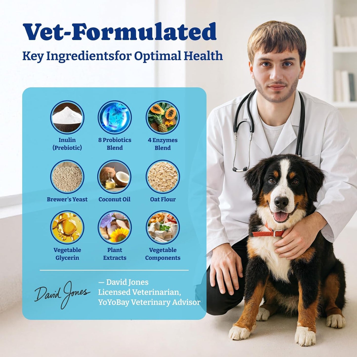Probiotics for Dogs - Dog Probiotics for Gut, Immune & Skin Health - 6 Billion CFUs, 180 Soft Chews, Salmon & Blueberry Flavor - with Prebiotics & Digestive Enzymes