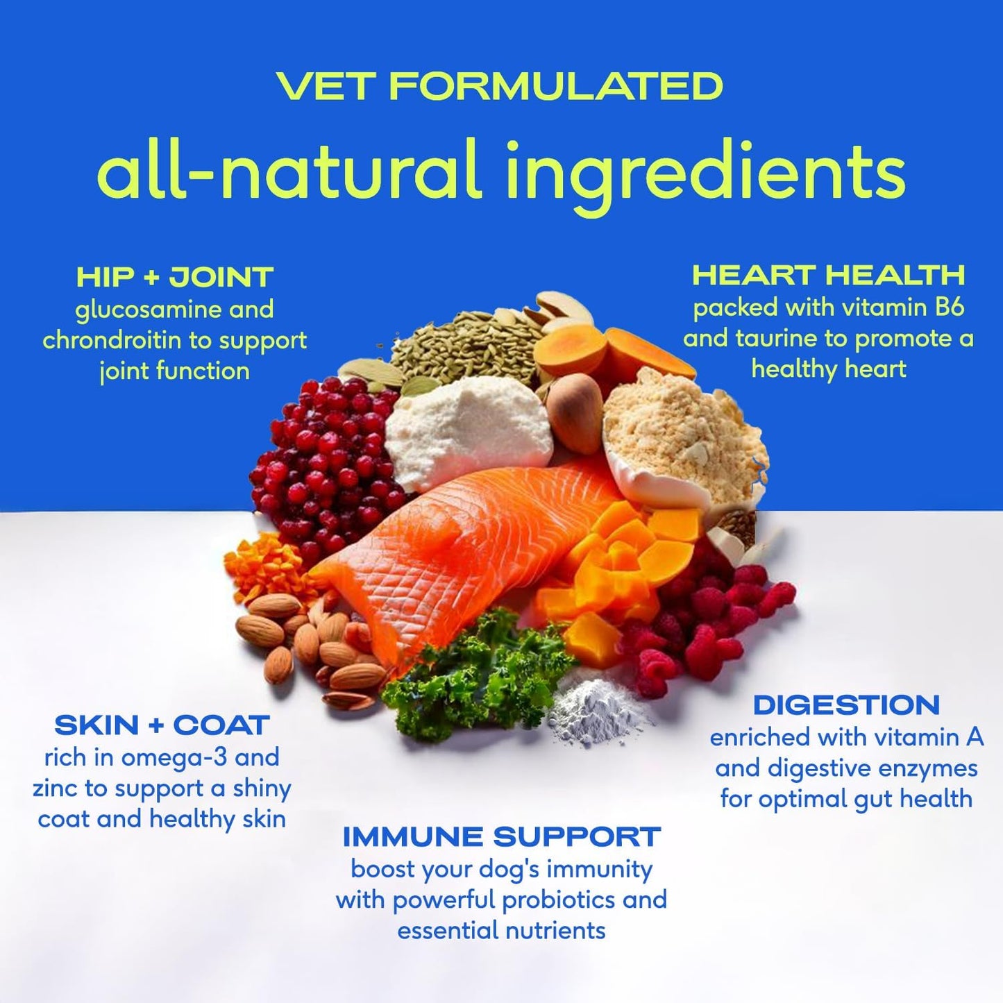 Native Pet Dog Vitamins & Supplements - 11-in-1 Vitamin Powder for Dog Food Topper - Collagen, Glucosamine, Probiotics, Omega & More- Supports Healthy Gut, Mobility & Overall Health - 90 Scoops