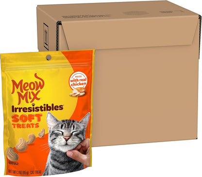 Meow Mix Irresistibles Soft Cat Treats, White Meat Chicken, 3 Ounce (Pack of 5)