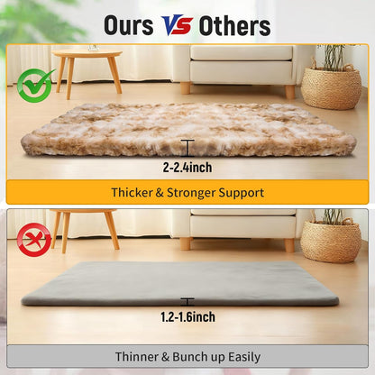 55" x 26" Dog Bed for Car Back Seat, Backseat Pet Bed with Upgraded Non-Slip Bottom, Dog Sleeping Mattress with Washable Removable Cover, Fit for Backseat Extenders, Sofa, Travel Friendly