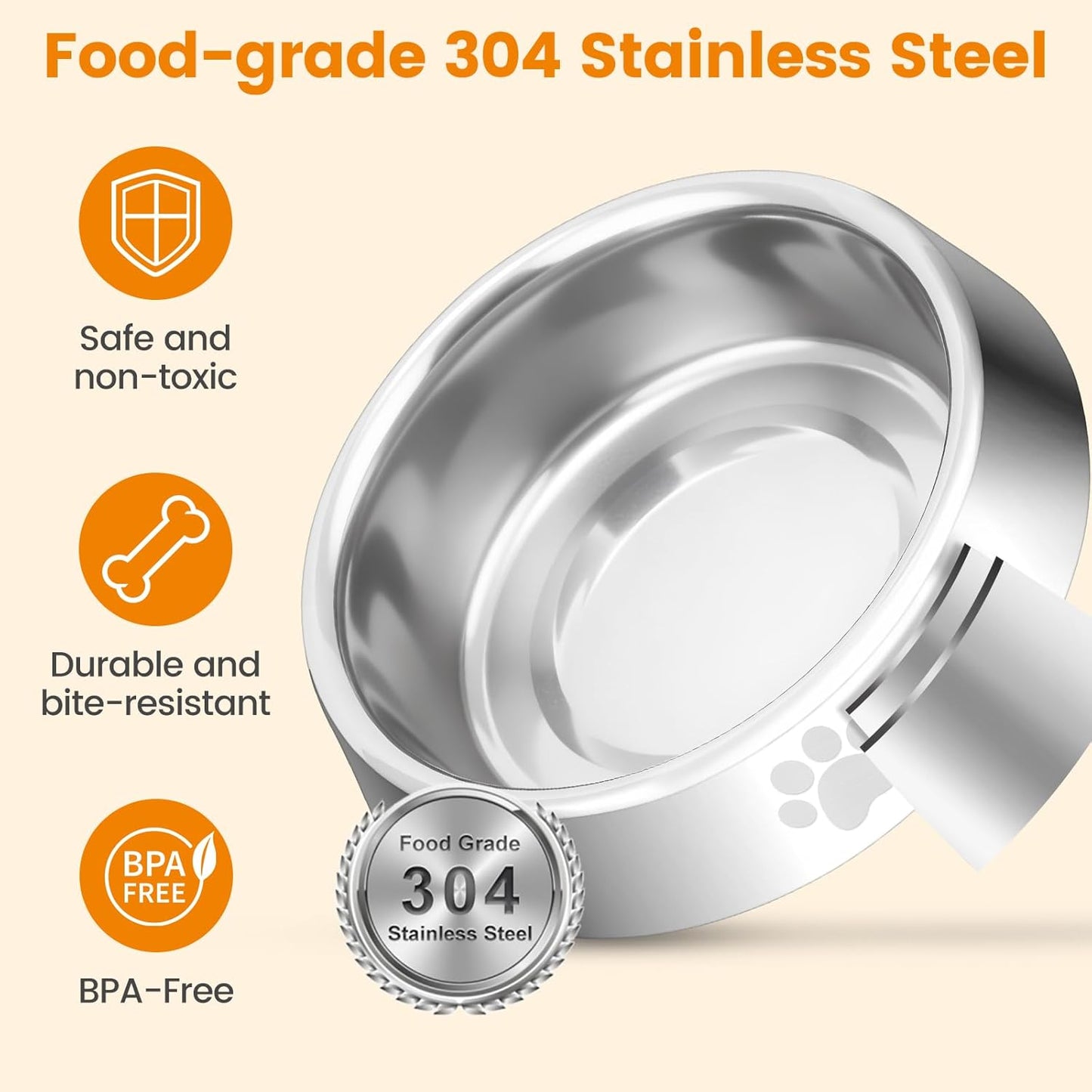 PETTOM Slow Feeder Cat Bowl Elevated, Anti Vomiting for Dry and Wet Food,2Pcs Stainless Steel Cat Food Bowls with Non-Slip Rubber Base