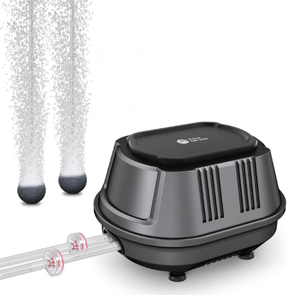 AquaMiracle Aquarium Air Pump Super Quiet Fish Tank Air Pump, 6W/10W 190GPH/317GPHAquarium Bubbler Hydroponics Air Pump Oxygen Pump Pond Aerator