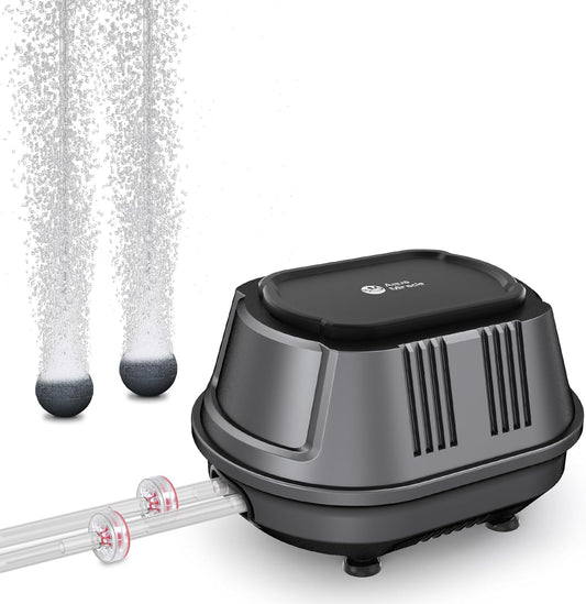 AquaMiracle Aquarium Air Pump Super Quiet Fish Tank Air Pump, 6W/10W 190GPH/317GPHAquarium Bubbler Hydroponics Air Pump Oxygen Pump Pond Aerator