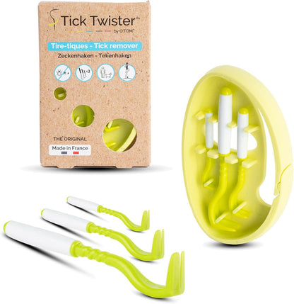 Tick Twister Tick Remover for Dogs and Human - Made in France - Tick Puller for Humans and Dogs - 3 Different Sizes - Dog Tick Removal Tool - Also for All Other Pets - Tick Nipper in