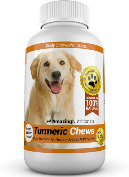 Joint Support Turmeric Probiotics for Dogs Digestive Health Bundle - Eliminates Joint Pain Inflammation, Incontinence, Gas and Diarrhea