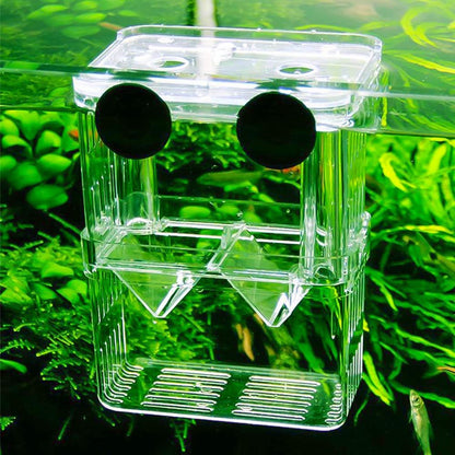 Senzeal Aquarium Fish Breeder Box Plastic Fish Isolation Breeding Box Hatching Incubator Box for Baby Fishes Shrimp Clownfish Guppy
