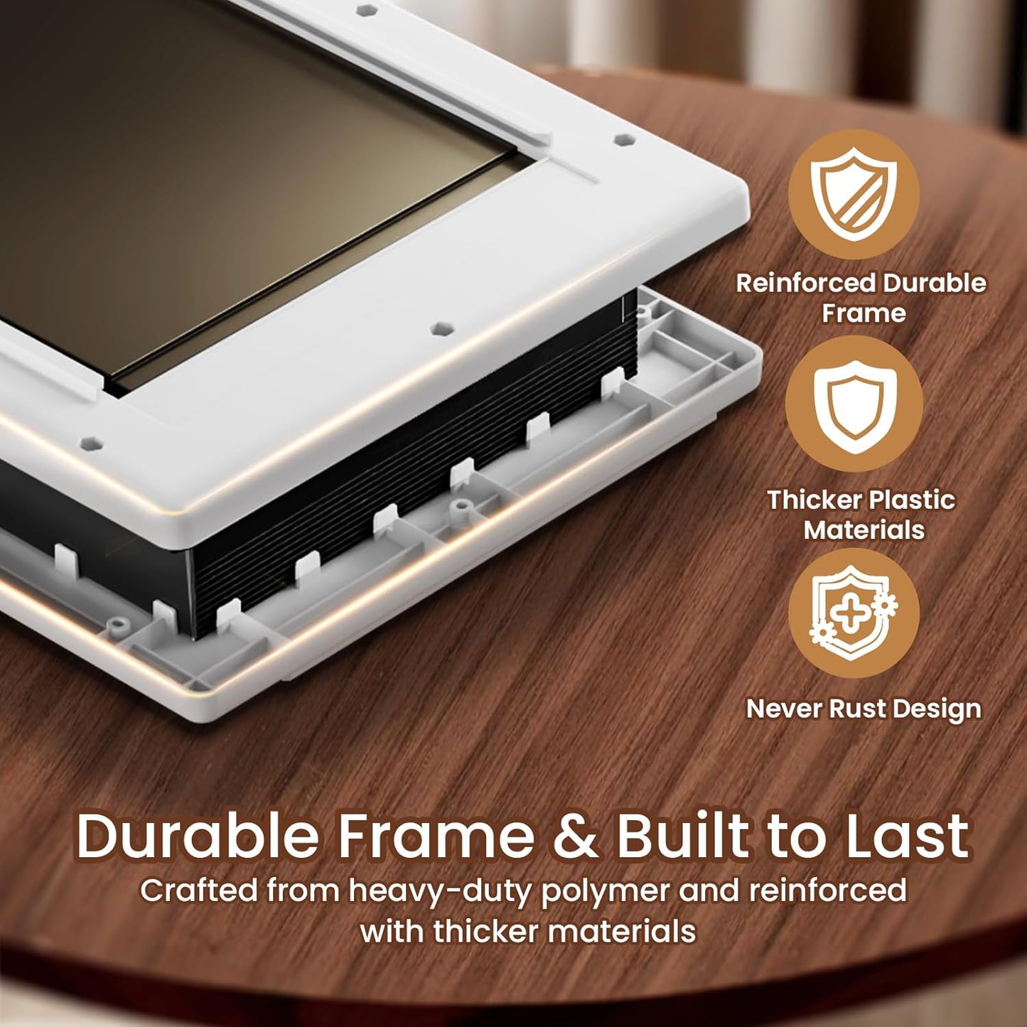 Never Rust Dog Door with Durable Plastic Frame, Large Doggy Door for Interior and Exterior Doors, Doggie Door with Magnetic Flaps, Closing Panel, Telescoping Tunnel, for Pets Up to 100lb