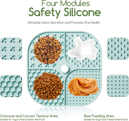 KILIN Slow Feeder Dog Bowls with Lick Mat, Plant-Based Slow Eating Dog Bowl for Dry, Wet, Raw Food, Interactive Food Puzzle for Small, Medium, Large Breed