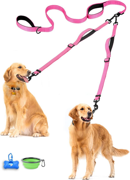 PetBonus No Tangle Double Dog Leash and Dog Seat Belt for Car