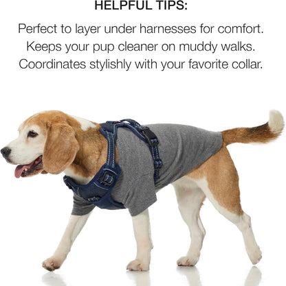 Toby II - The Perfect Tee, 3 Pack Short Sleeve Pet T-Shirt 100% Organic Cotton Tees Clothes for Small, Medium, Large Dogs, Navy Camo, Medium (20-45 lbs)