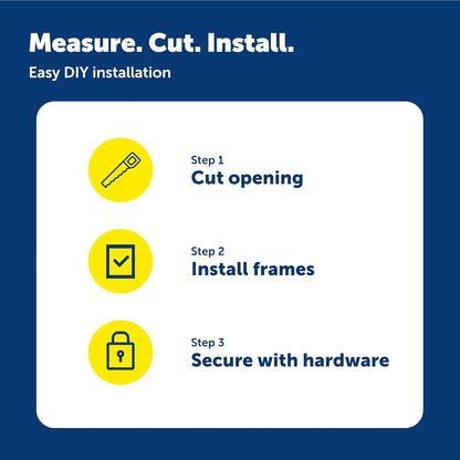 PetSafe Interior 2-Way Locking Cat Door - Allows Convenient Movement Between Rooms & Minimizes Scratching - Tinted Durable Plastic Privacy Door for Feeder & Litter Box