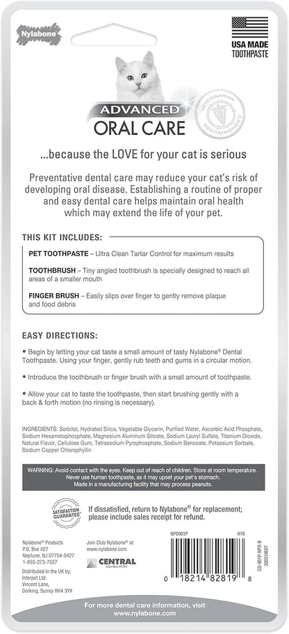 Nylabone Advanced Oral Care Cat Dental Kit Original (3 Count)