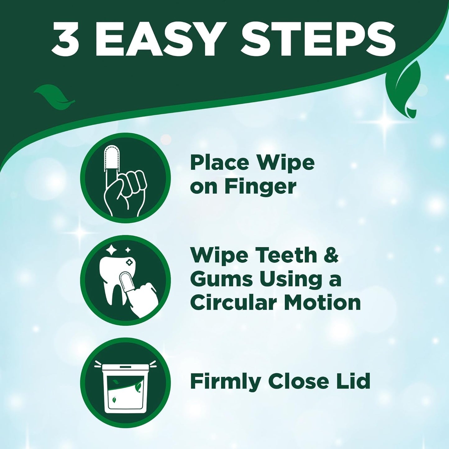 Vet's Best Finger Dental Wipes for Dogs and Cats – Oral Care Wipes for Teeth Cleaning, Fresh Breath, and Tartar Control – Gentle Finger Pads for Pet Dental Hygiene and Plaque Removal – 50 Count