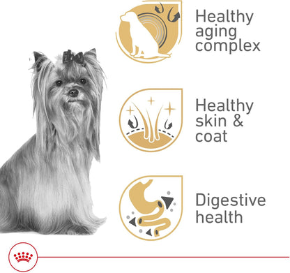 Royal Canin Breed Health Nutrition Yorkshire Terrier 8+ Senior Dry Dog Food, 2.5 lb Bag