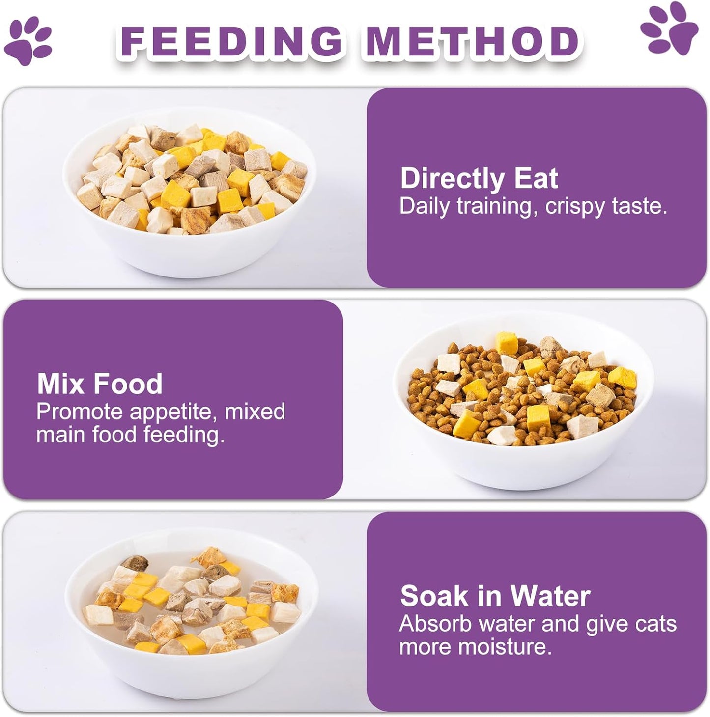 Dylan's cabin Cat Dog Food - Freeze Dried Dog Treats 5 in 1 Meat Chicken Duck Salmon Yolk Chicken Liver Meat Natural Human-Grade Cat Snack(142g)