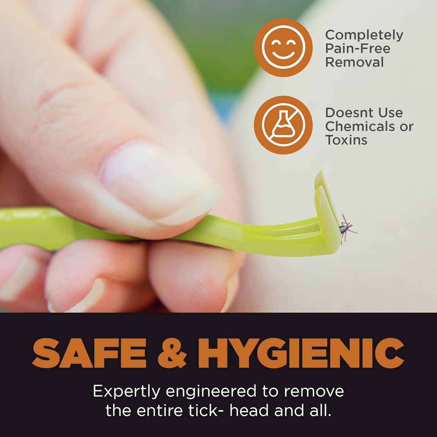 Homesake Tick Removal Tool for Dogs, Cats and Humans | Ultra-Safe Tick Twister | Removes Entire Head & Body | Pain-Free Ticks Remover | 100% Chemical-Free Tick Control Products | 1 Pack of 3