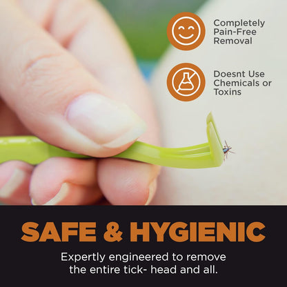 Homesake Tick Removal Tool for Dogs, Cats and Humans | Ultra-Safe Tick Twister | Removes Entire Head & Body | Pain-Free Ticks Remover | 100% Chemical-Free Tick Control Products | 1 Pack of 3