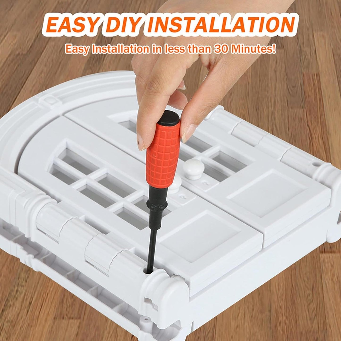 No-Flap Pet Door - Cat Dog Door, Exterior Access | Fits Laundry Room Bathroom Bedroom Basement Durable Safe Easy Install Weather Resistant Convenient Pet Supplies Secure Indoor Outdoor Entry