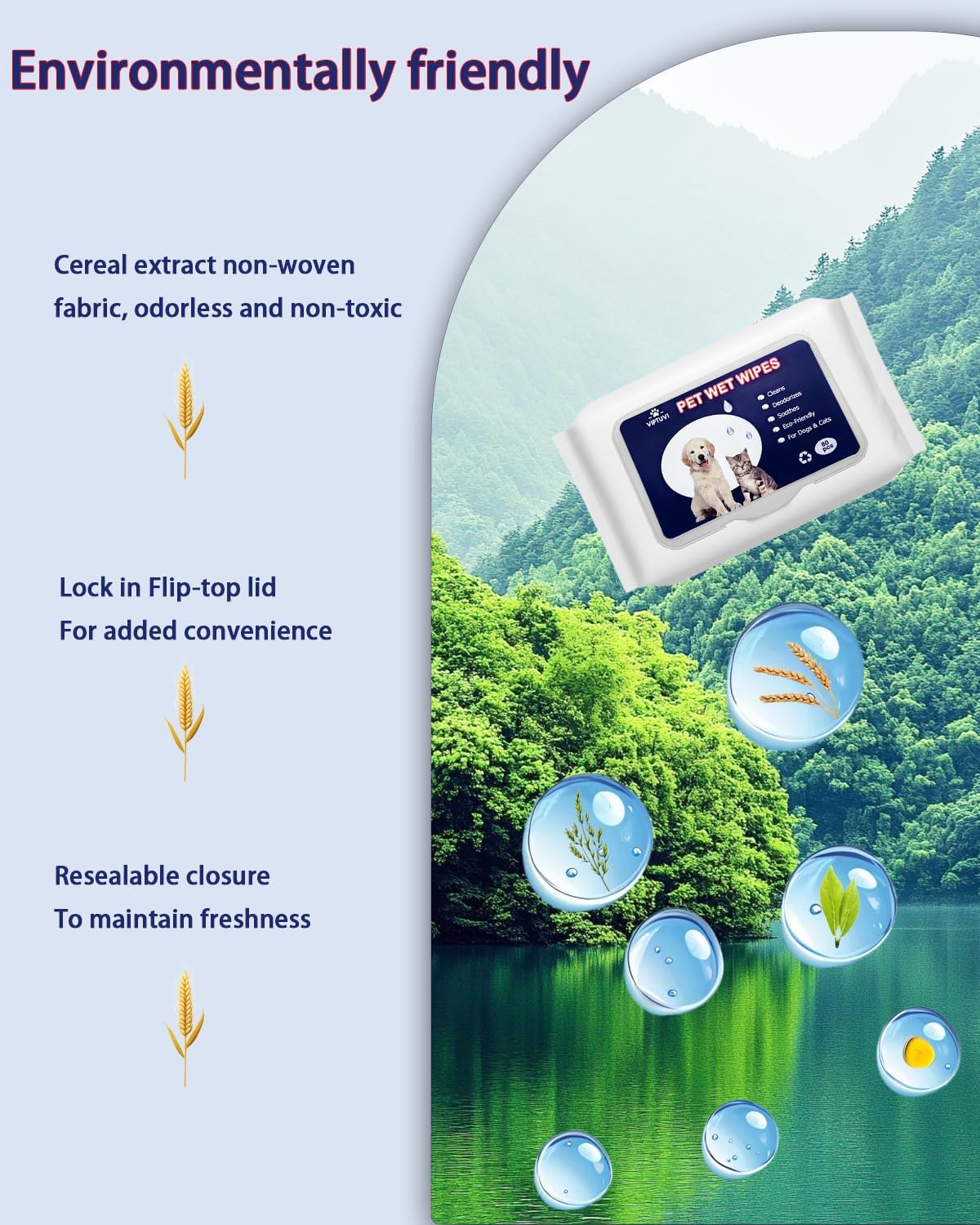 Dog Wipes for Paws, Butt, Face & Tear Stains – 320ct Unscented Hypoallergenic Pet Wipes for Dogs & Cats – Extra Thick, Rinse-Free Deodorizing Grooming Wipes for Muddy Paws, Allergies, Bedtime & Travel