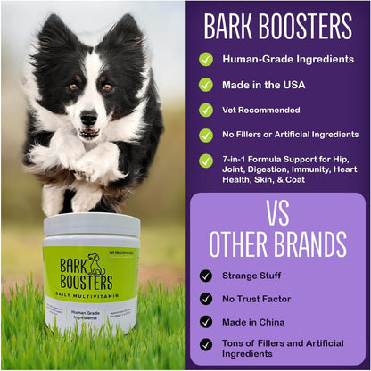 Dog Multi Vitamins, Made in USA with Human Grade Ingredients, Probiotic Supplement, All-in-One to Support Joints, Digestion, Immunity, Heart Health, Skin & Coat, 60 Chews (1 Pack)